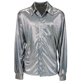 Déguisement Chemise Disco Holographique Argent / Costume Chemise Disco Holographique Argent / La Maison du Déguisement